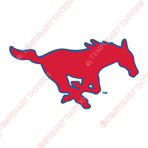 Southern Methodist Mustangs Customize Temporary Tattoos Stickers NO.6293